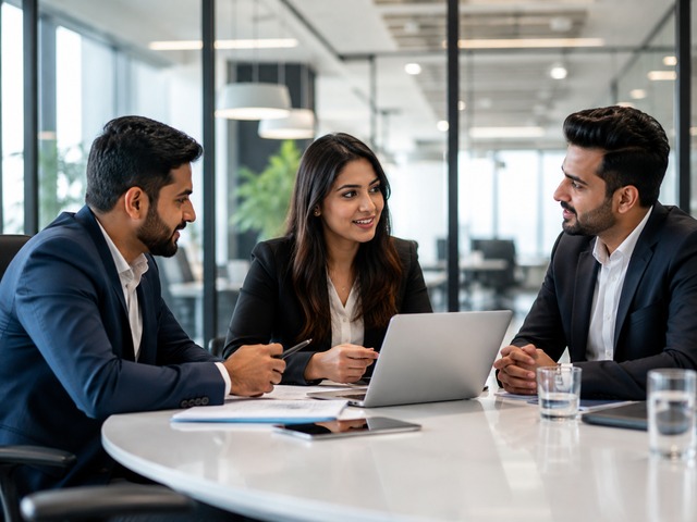 Business meeting in a Canadian office